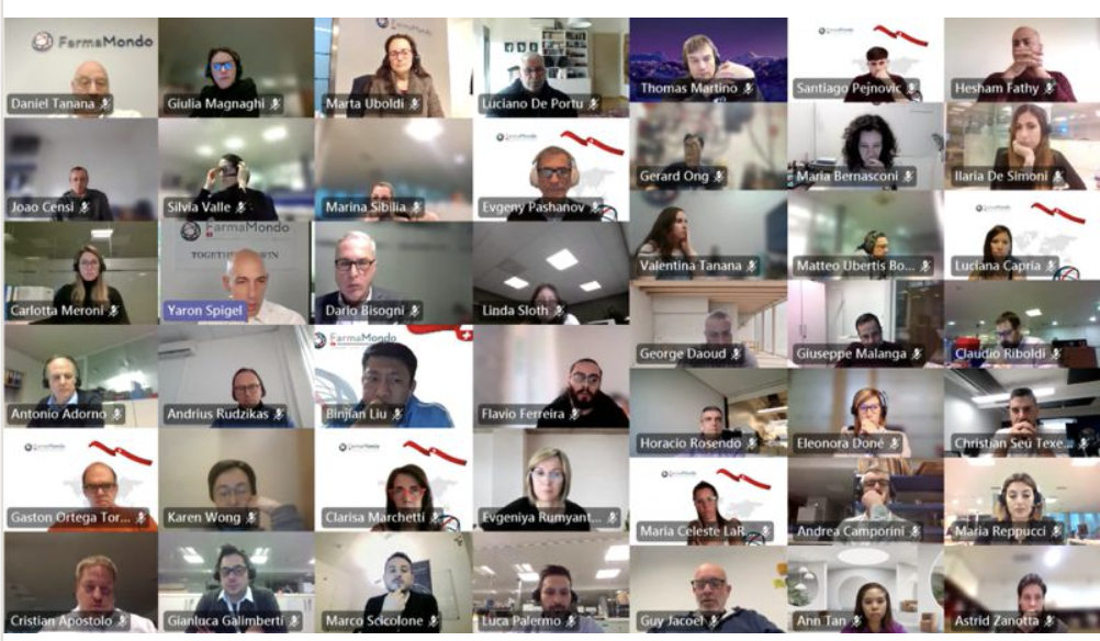 The all-staff meeting at the beginning of each year is a special time to bring the entire FarmaMondo family together virtually. Colleagues from every part of the Group—Latin America, Asia, the Middle East, Europe, and the head office in Switzerland—connect with one another.